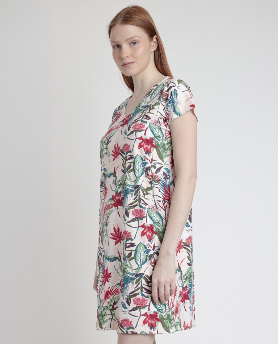 ADMAS GARDEN Camisola Manga Caída Tropical Spirit para Mujer ROJO ADMAS GARDEN Camisola Manga Caída Tropical Spirit para Mujer ROJO