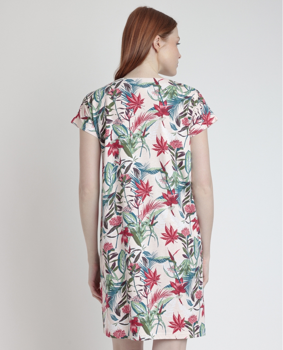 ADMAS GARDEN Camisola Manga Caída Tropical Spirit para Mujer ROJO ADMAS GARDEN Camisola Manga Caída Tropical Spirit para Mujer ROJO