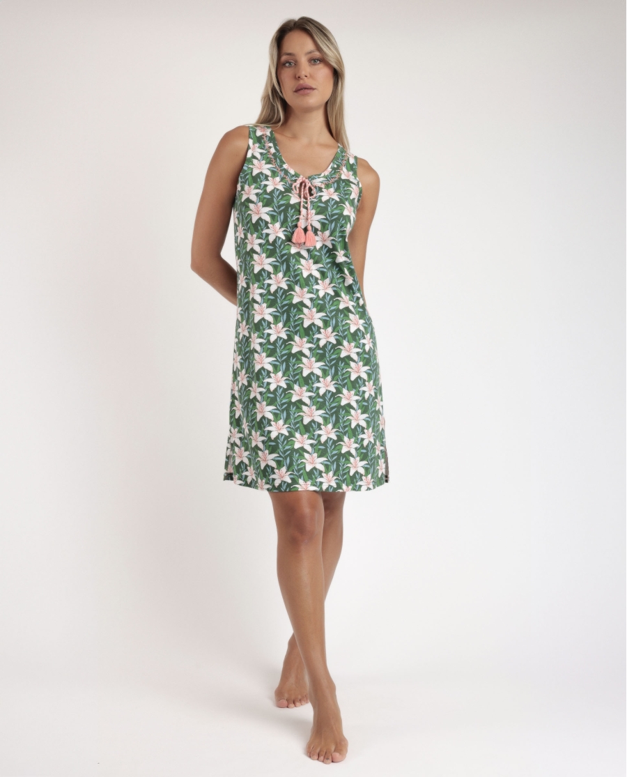 ADMAS Camisola Sin Mangas Flowers In The Sun para Mujer VERDE