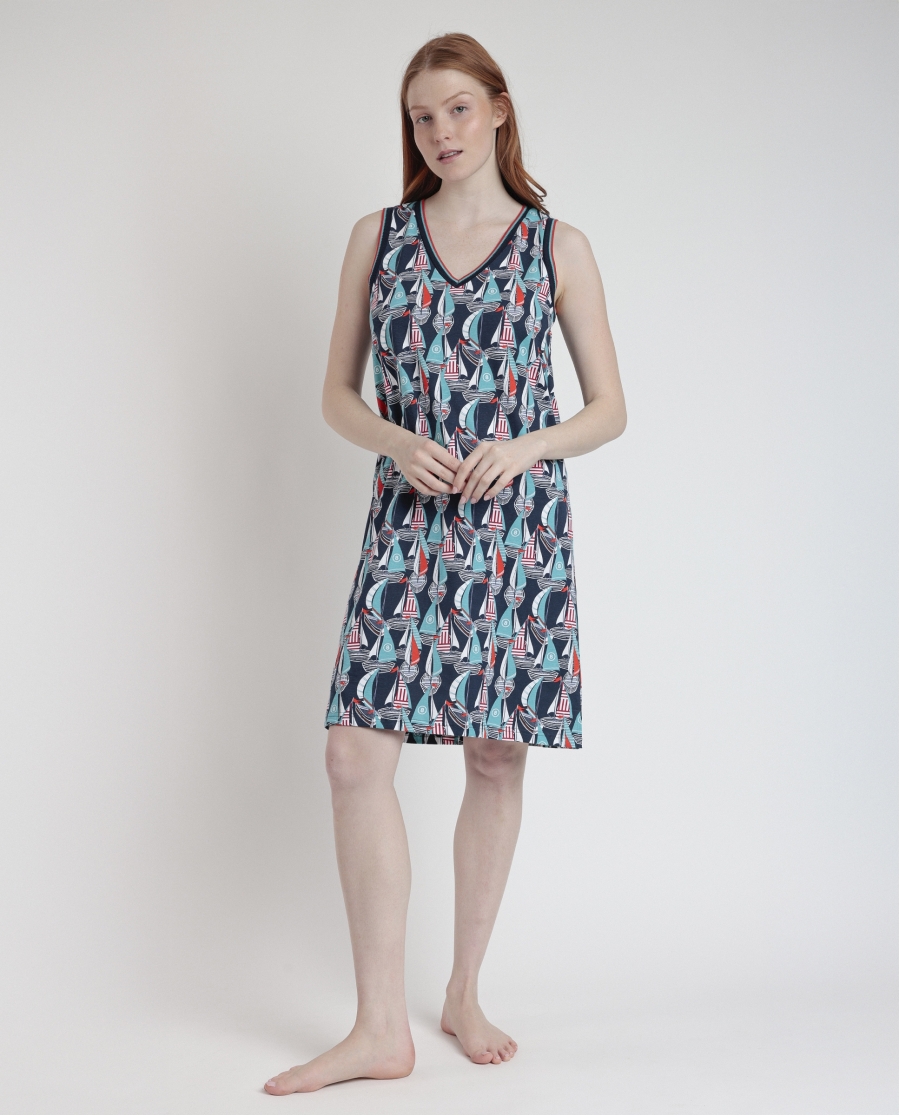 ADMAS Camisola Sin Mangas Boat Race para Mujer AZUL ADMAS Camisola Sin Mangas Boat Race para Mujer AZUL