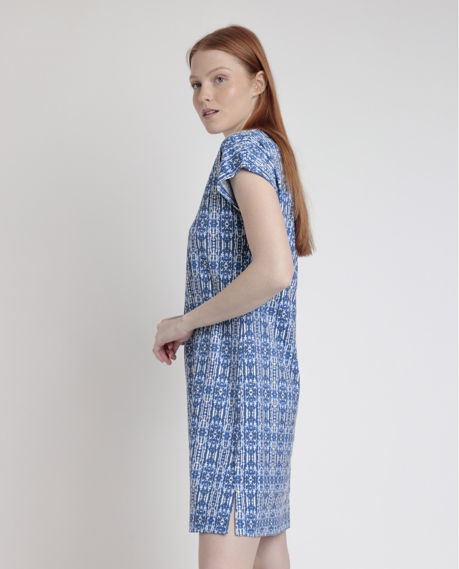 ADMAS Camisola Manga Caída Ibiza Trip para Mujer AZUL