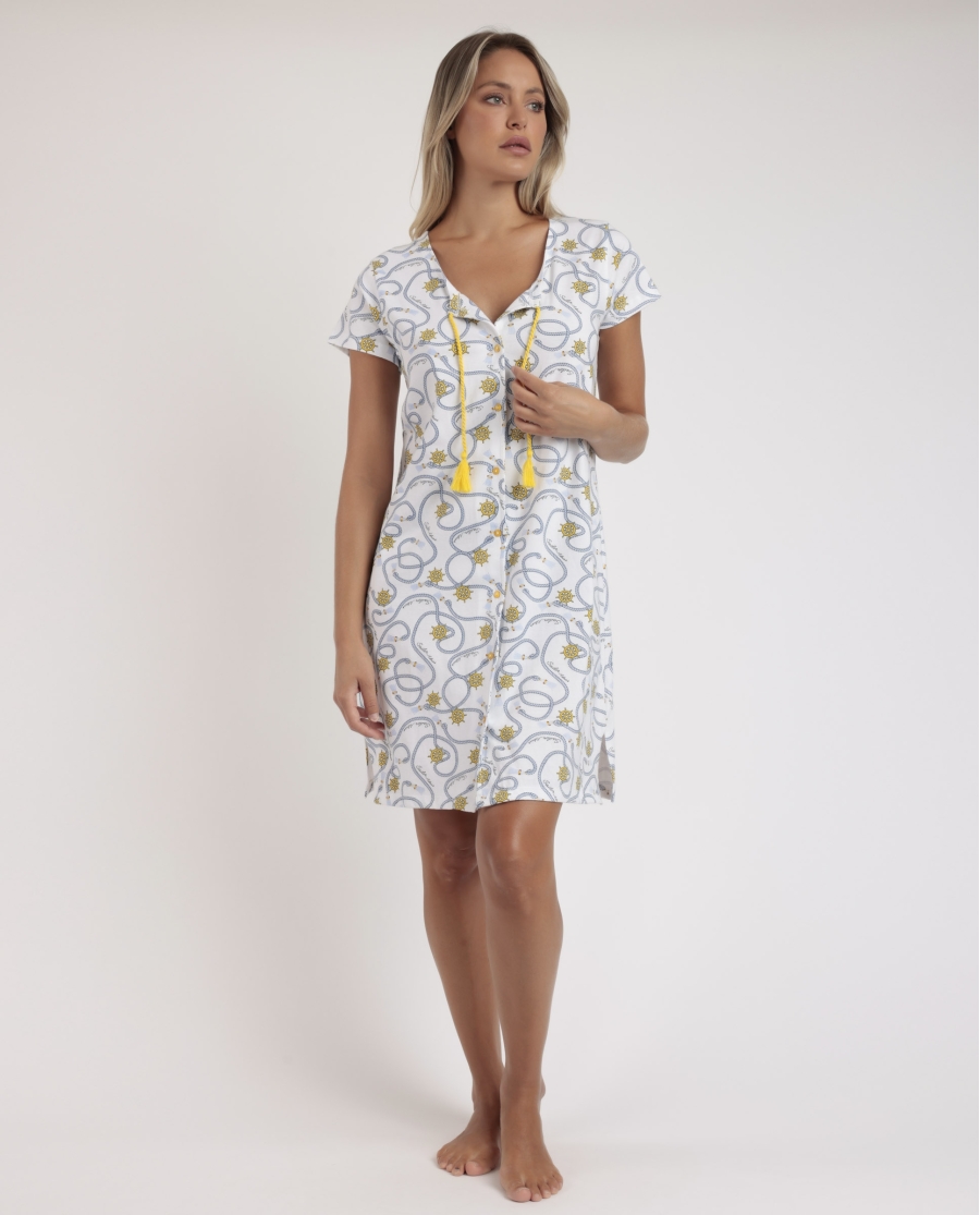 ADMAS Camisola Abierta Manga Caída Sailor Admas para Mujer AZUL ADMAS Camisola Abierta Manga Caída Sailor Admas para Mujer AZUL