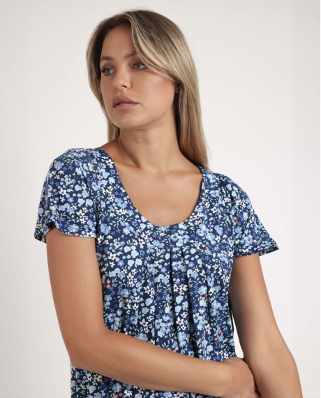 ADMAS GARDEN Camisola Manga Caída Water Lily para Mujer AZUL 2
