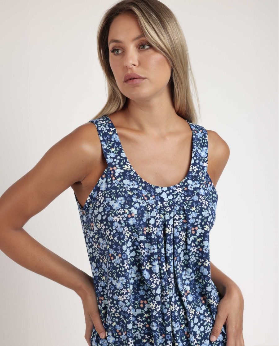 ADMAS GARDEN Camisola Sin Mangas Water Lily para Mujer AZUL ADMAS GARDEN Camisola Sin Mangas Water Lily para Mujer AZUL