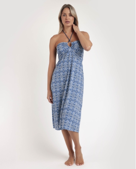 ADMAS Camisola Manga Corta Ibiza Trip para Mujer AZUL