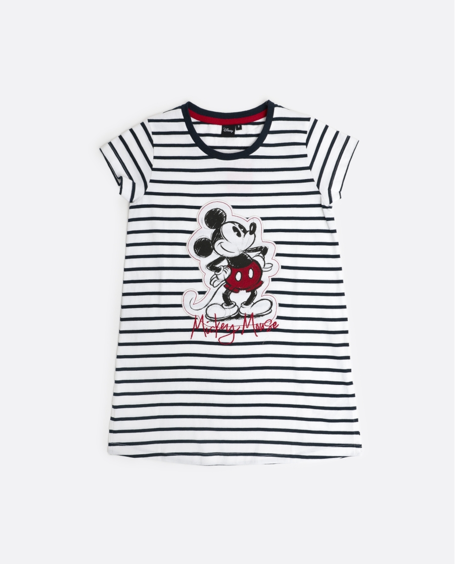 DISNEY Camisola Manga Corta Mickey Patch para Niña MARINO