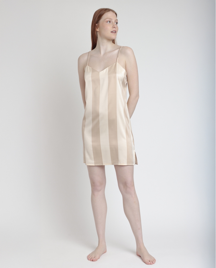 ADMAS CLASSIC Camisola Tirantes Luxe Stripes para Mujer ORO ADMAS CLASSIC Camisola Tirantes Luxe Stripes para Mujer ORO