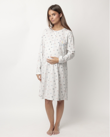 DISNEY Camisola Manga Larga Tapeta Alicia Maternity para Mujer GRIS JASPE