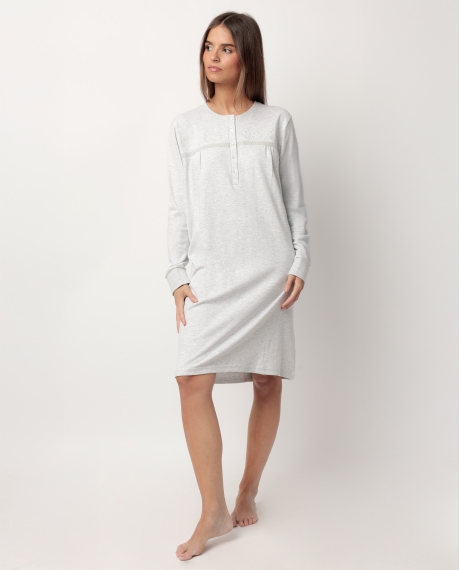 ADMAS CLASSIC Camisola Manga Larga Tapeta Classic Interlock para Mujer GRIS JASPE