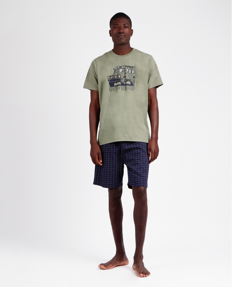 ADMAS Pijama Manga Corta Road para Hombre CAQUI ADMAS Pijama Manga Corta Road para Hombre CAQUI