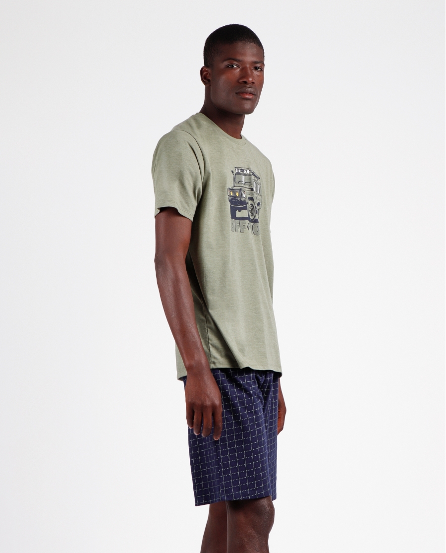 ADMAS Pijama Manga Corta Road para Hombre CAQUI ADMAS Pijama Manga Corta Road para Hombre CAQUI