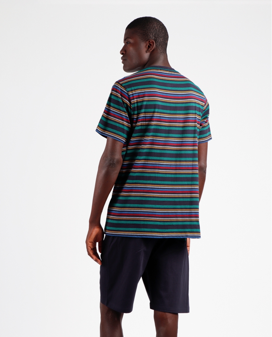DIVER Pijama Manga Corta Rayas Never Stop Rolling para Hombre MARINO DIVER Pijama Manga Corta Rayas Never Stop Rolling para Hombre MARINO