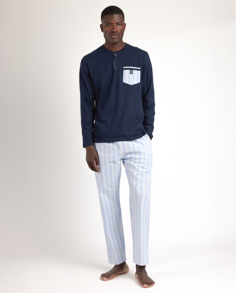 ADMAS CLASSIC Pijama Manga Larga Stripest para Hombre MARINO ADMAS CLASSIC Pijama Manga Larga Stripest para Hombre MARINO