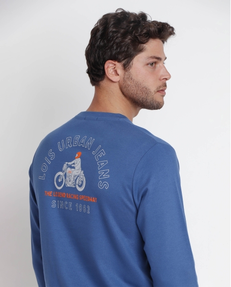 LOIS Pijama Manga Larga Urban Motor para Hombre AZUL 2