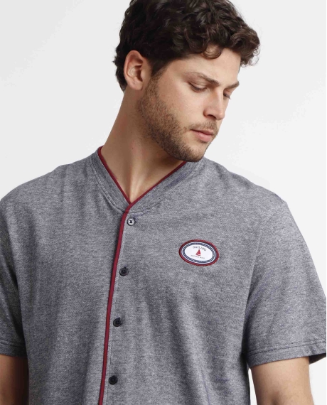 ANTONIO MIRO Pijama Abierto Manga Corta Sailing para Hombre MARINO 2