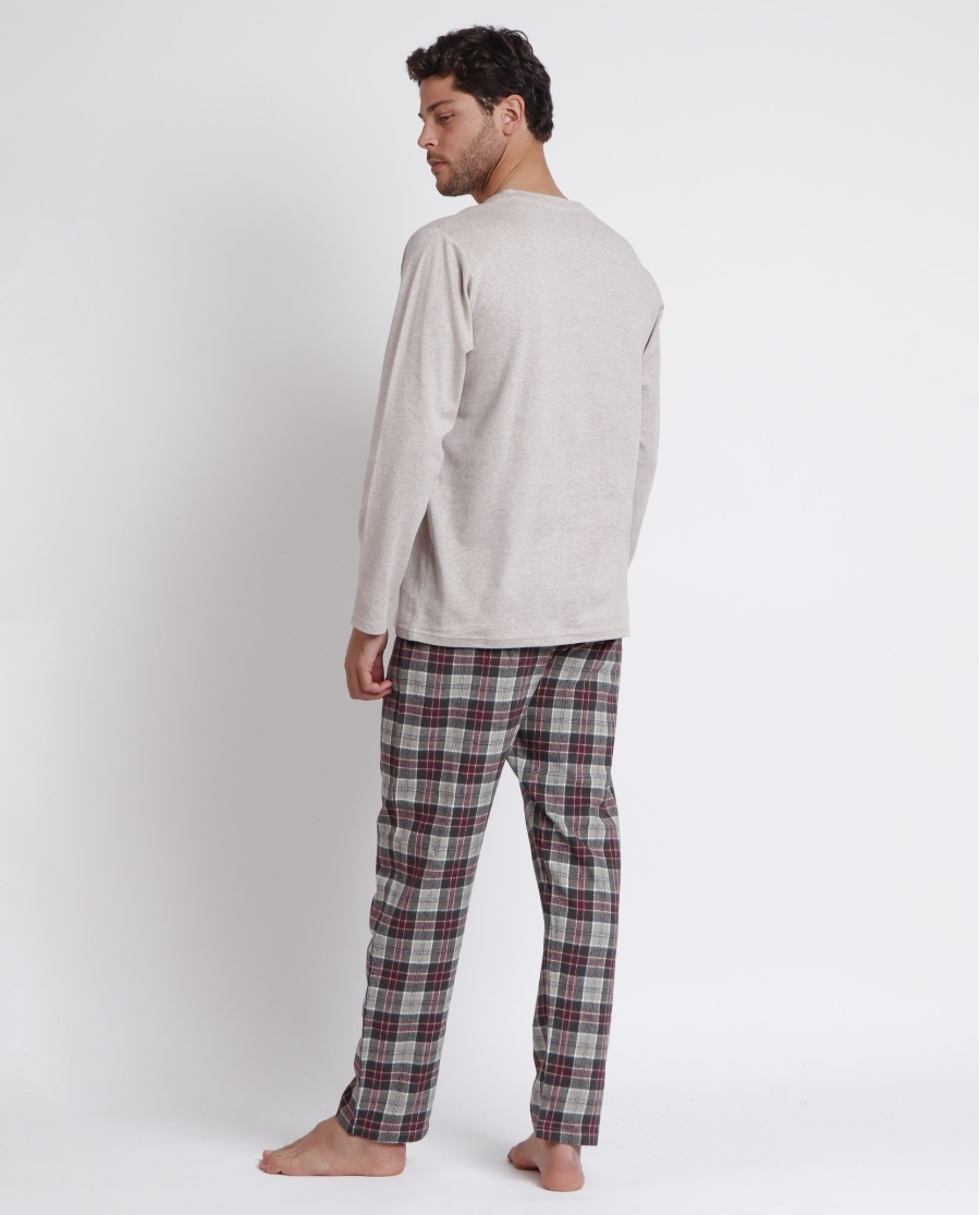 ANTONIO MIRO Pijama Manga Larga Cobblestone para Hombre BEIGE ANTONIO MIRO Pijama Manga Larga Cobblestone para Hombre BEIGE