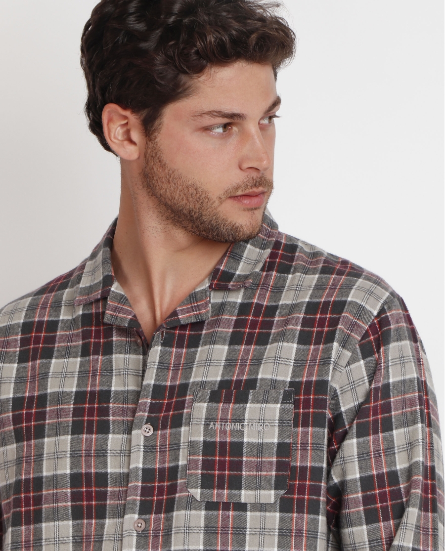 ANTONIO MIRO Pijama Abierto Manga Larga Cobblestone para Hombre BEIGE ANTONIO MIRO Pijama Abierto Manga Larga Cobblestone para Hombre BEIGE