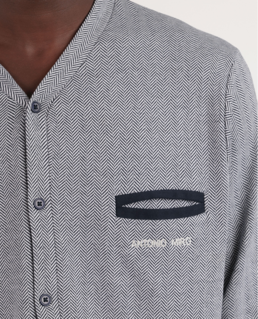 ANTONIO MIRO Pijama Abierto Manga Larga Corner para Hombre MARINO ANTONIO MIRO Pijama Abierto Manga Larga Corner para Hombre MARINO