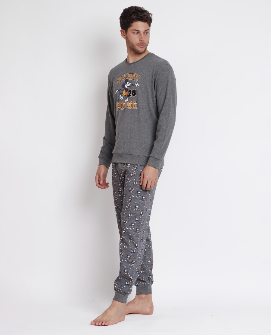 DISNEY Pijama Manga Larga Express Yourself para Hombre GRIS JASPE DISNEY Pijama Manga Larga Express Yourself para Hombre GRIS JASPE