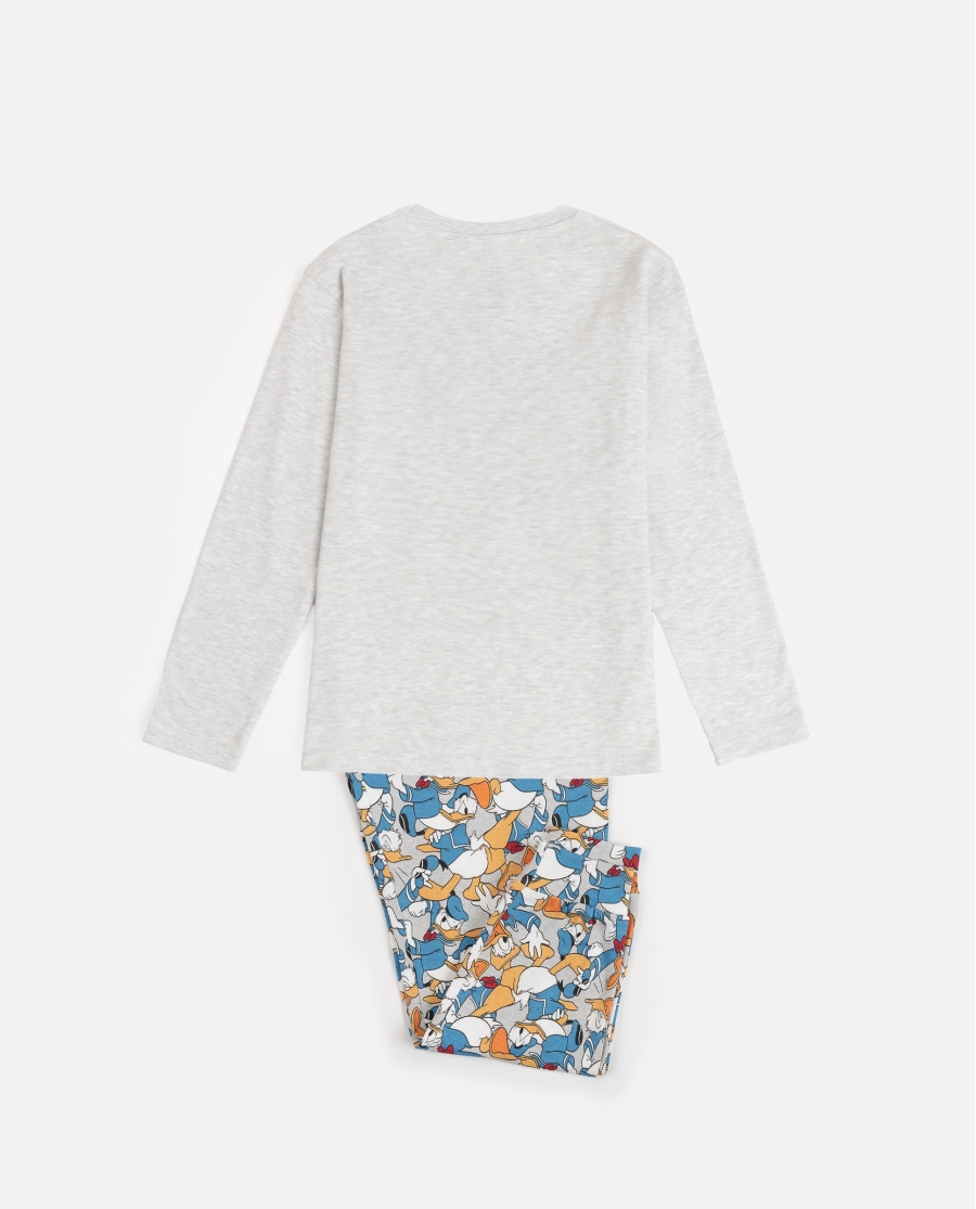 DISNEY Pijama Manga Larga Big Donald para Niño GRIS JASPE DISNEY Pijama Manga Larga Big Donald para Niño GRIS JASPE