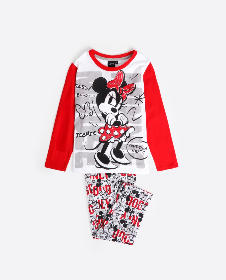 DISNEY Pijama Manga Larga Stay True para Niña ROJO DISNEY Pijama Manga Larga Stay True para Niña ROJO