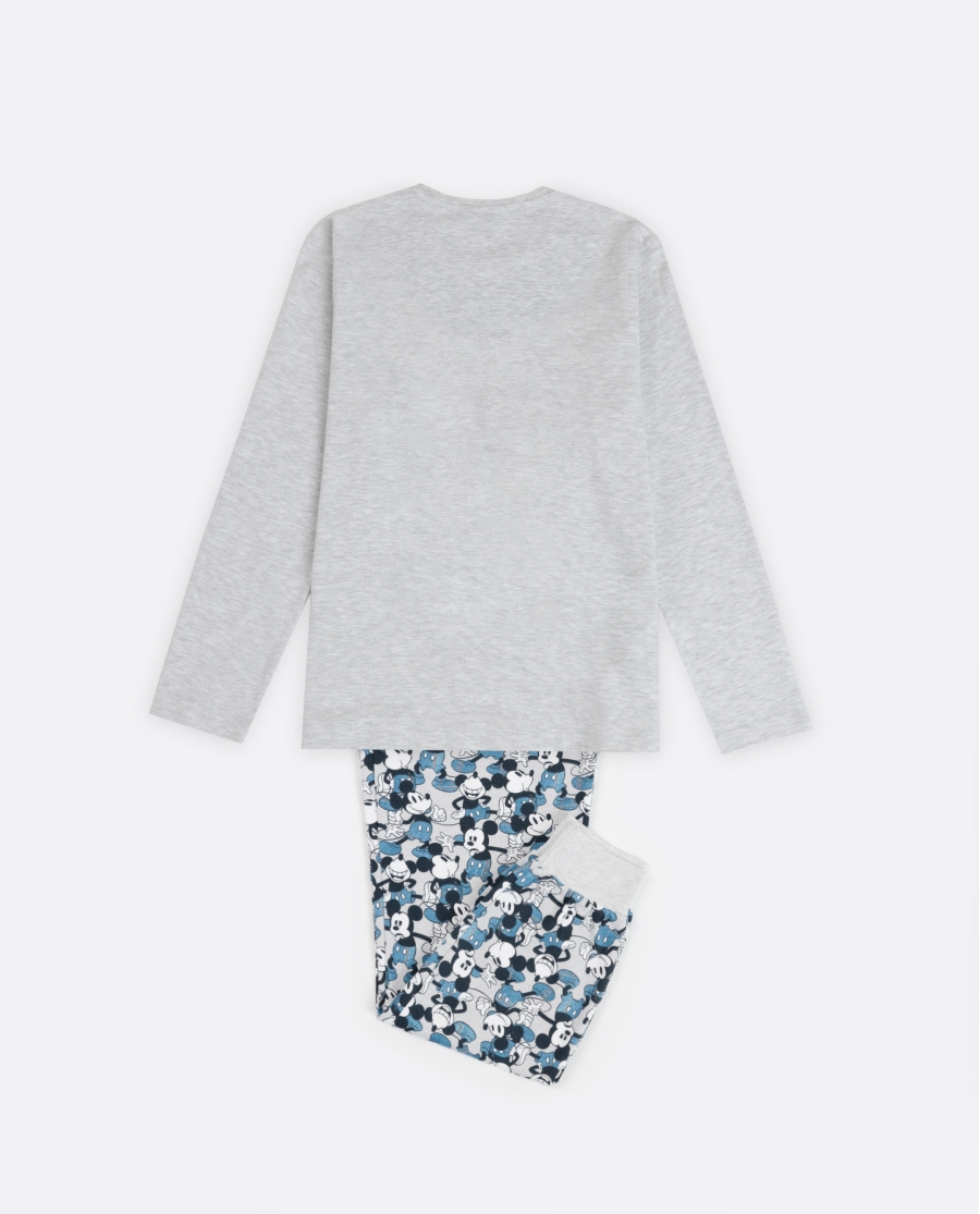 DISNEY Pijama Manga Larga Mickey Jeans para Niña GRIS JASPE DISNEY Pijama Manga Larga Mickey Jeans para Niña GRIS JASPE