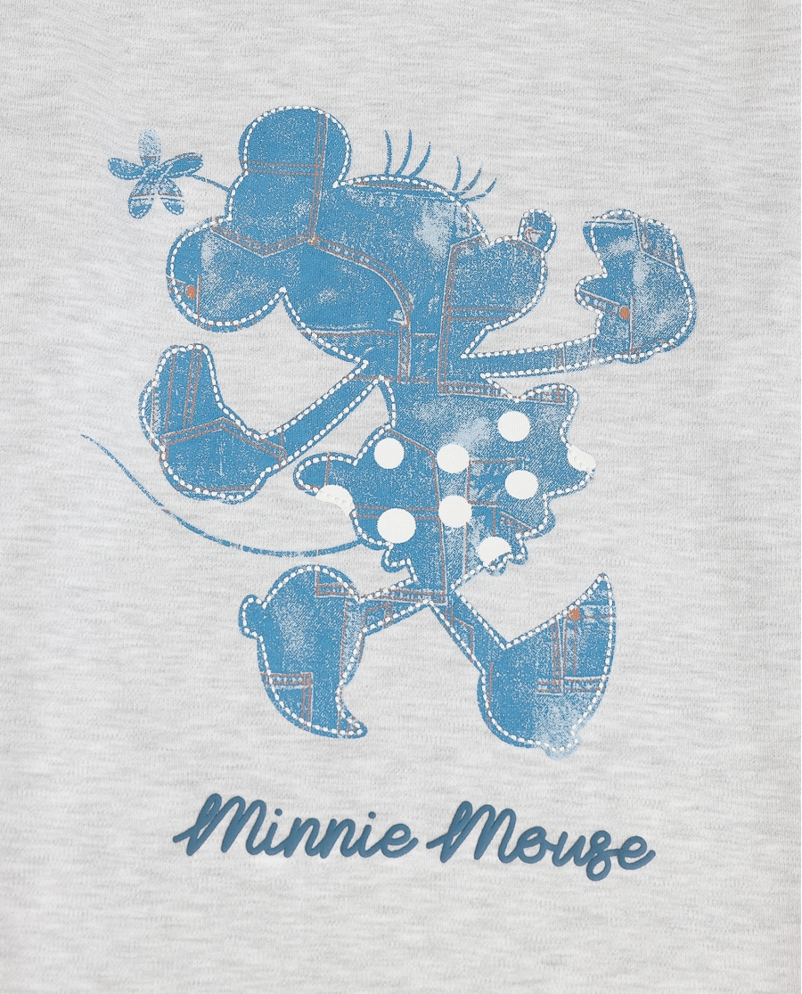 DISNEY Pijama Manga Larga Mickey Jeans para Niña GRIS JASPE DISNEY Pijama Manga Larga Mickey Jeans para Niña GRIS JASPE