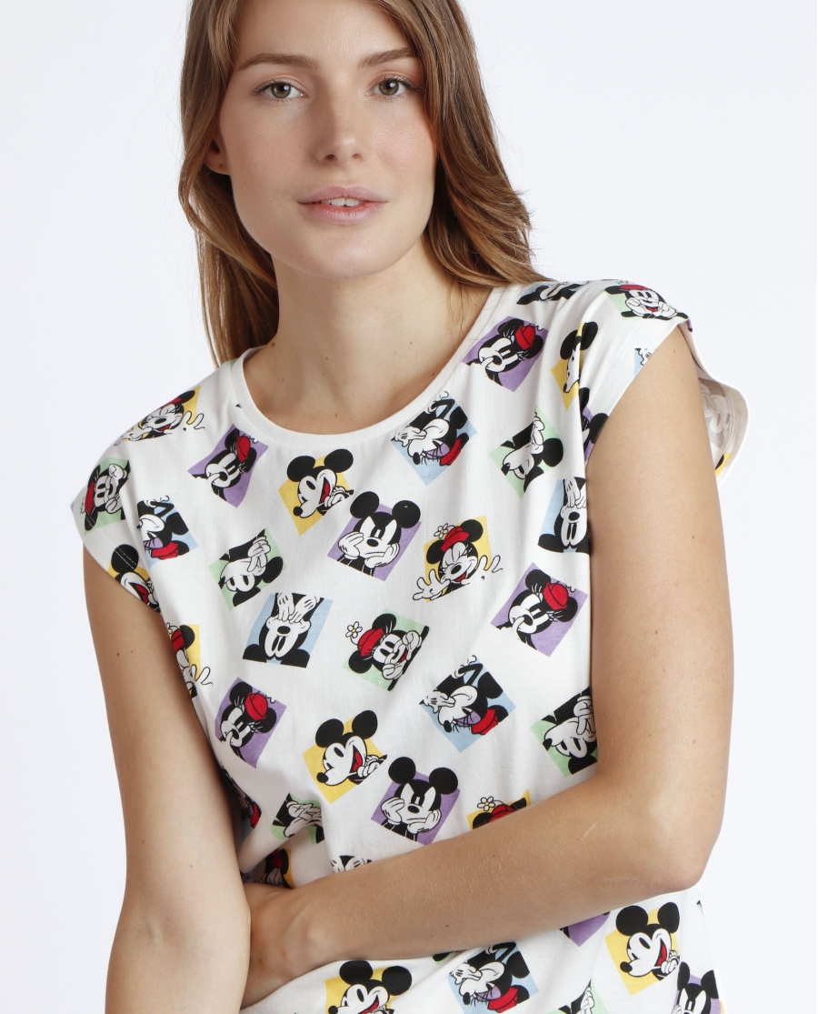 DISNEY Pijama Manga Caída Attitude is Everything para Mujer CRUDO DISNEY Pijama Manga Caída Attitude is Everything para Mujer CRUDO