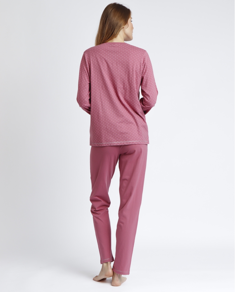 DISNEY Pijama Manga Larga Dots & Sketches para Mujer ANCIENT PINK DISNEY Pijama Manga Larga Dots & Sketches para Mujer ANCIENT PINK