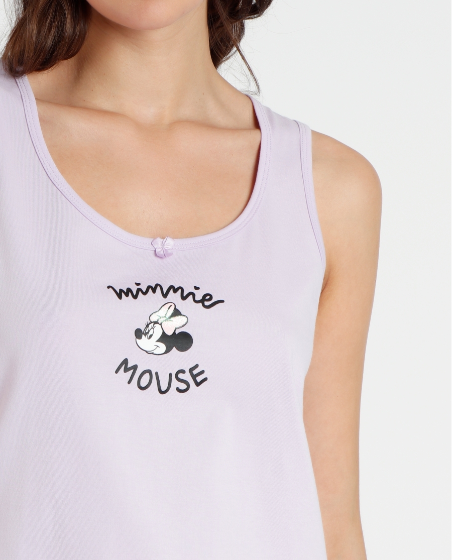 DISNEY Pijama Sin Mangas Soft Minnie para Mujer MALVA