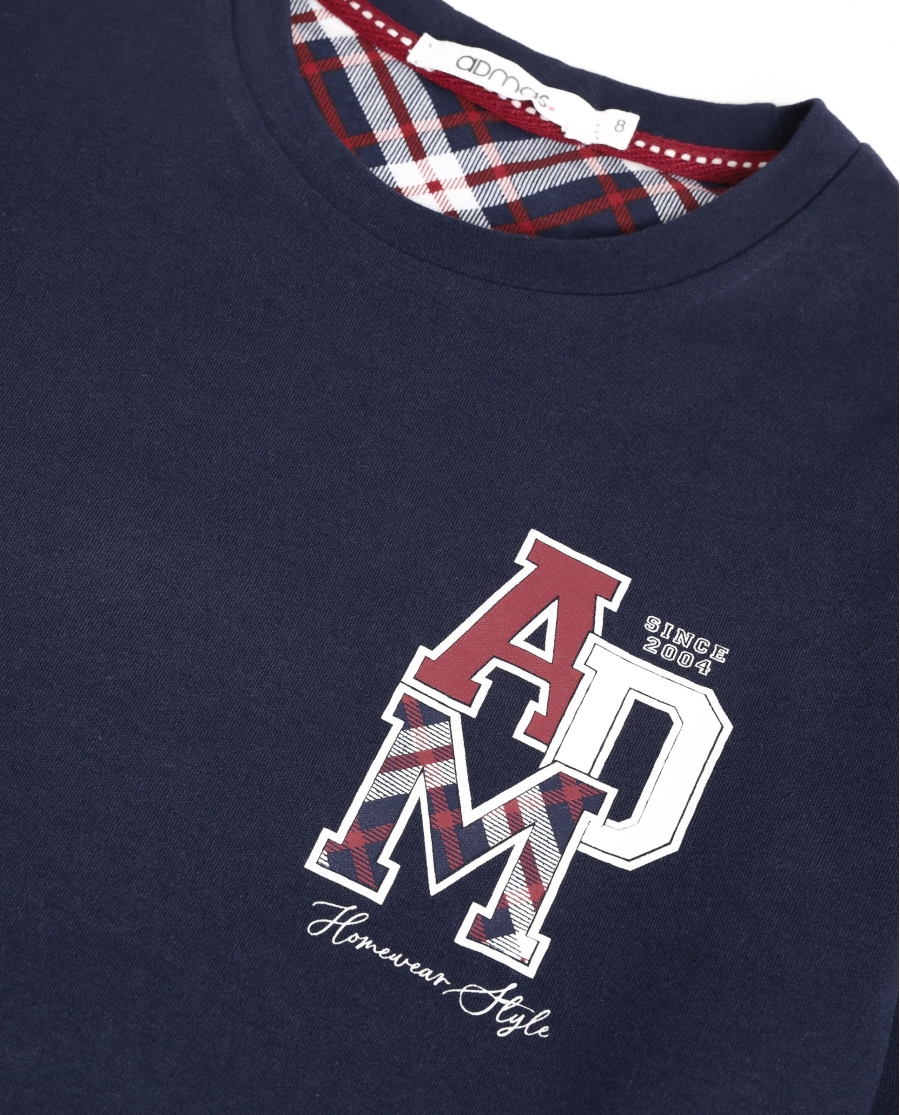 ADMAS Pijama Manga Larga ADM Family para Niño MARINO ADMAS Pijama Manga Larga ADM Family para Niño MARINO