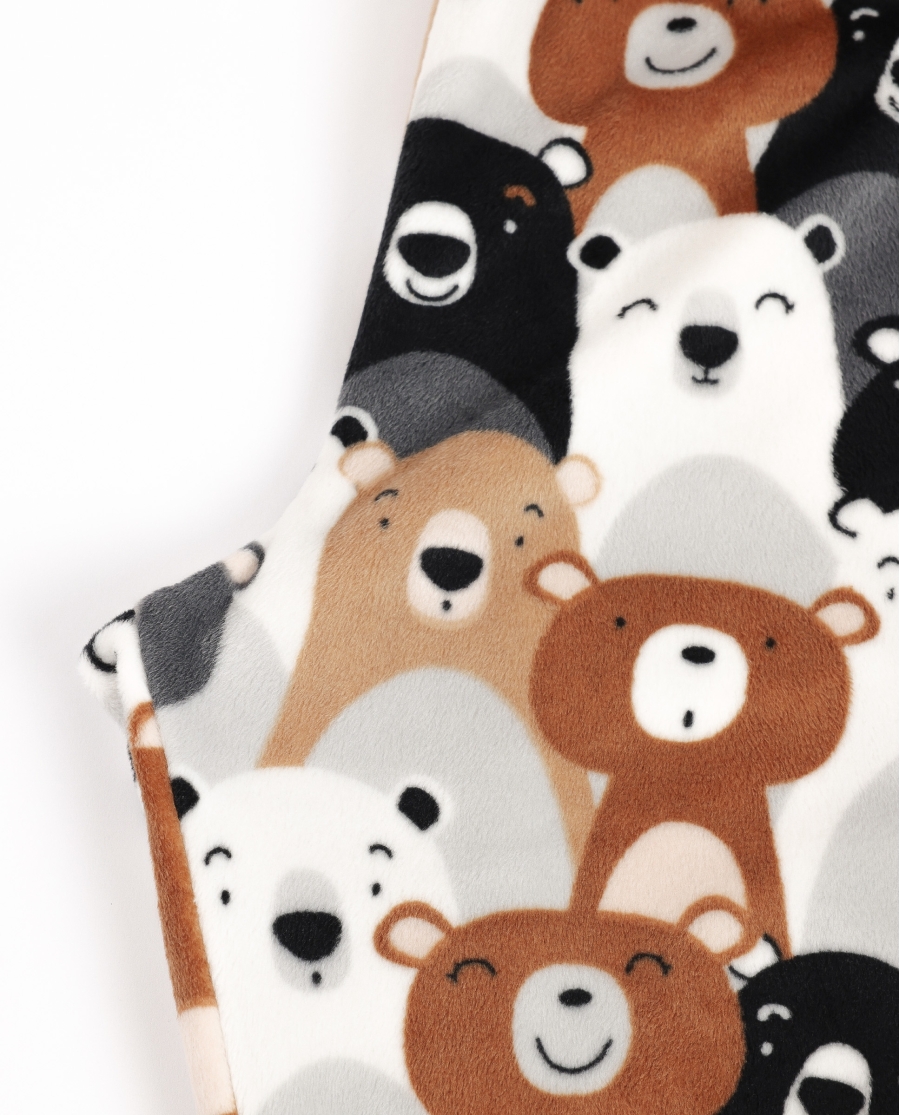 ADMAS Pijama Manga Larga Velvet Bear Family para Niña MARRON ADMAS Pijama Manga Larga Velvet Bear Family para Niña MARRON