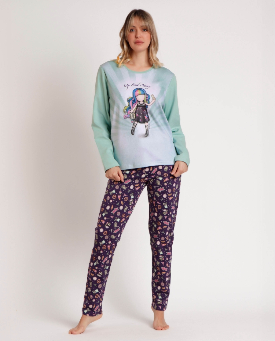 SANTORO GORJUSS Pijama Manga Larga Up and Away para Mujer AQUA SANTORO GORJUSS Pijama Manga Larga Up and Away para Mujer AQUA