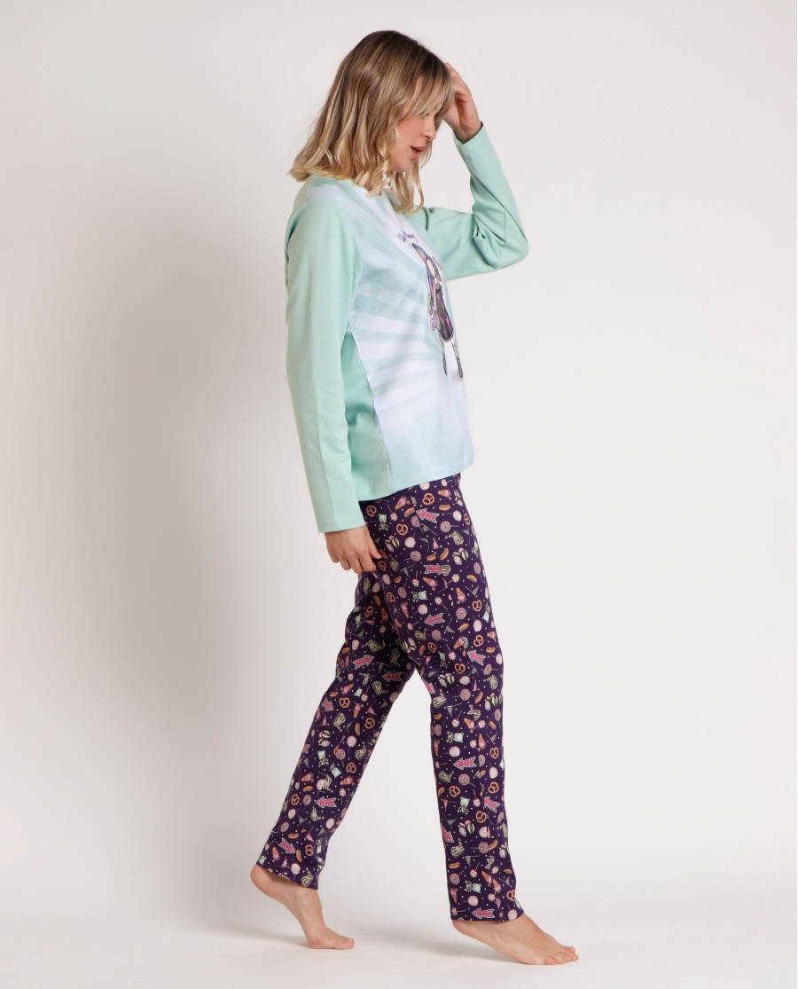 SANTORO GORJUSS Pijama Manga Larga Up and Away para Mujer AQUA SANTORO GORJUSS Pijama Manga Larga Up and Away para Mujer AQUA