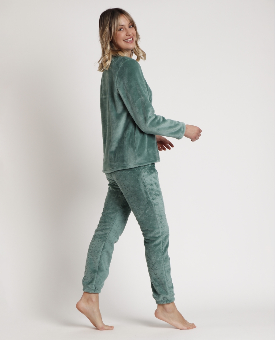 SANTORO GORJUSS Pijama Manga Larga Calentito Be Kind To The Planet para Mujer VERDE HOJA SANTORO GORJUSS Pijama Manga Larga Calentito Be Kind To The Planet para Mujer VERDE HOJA