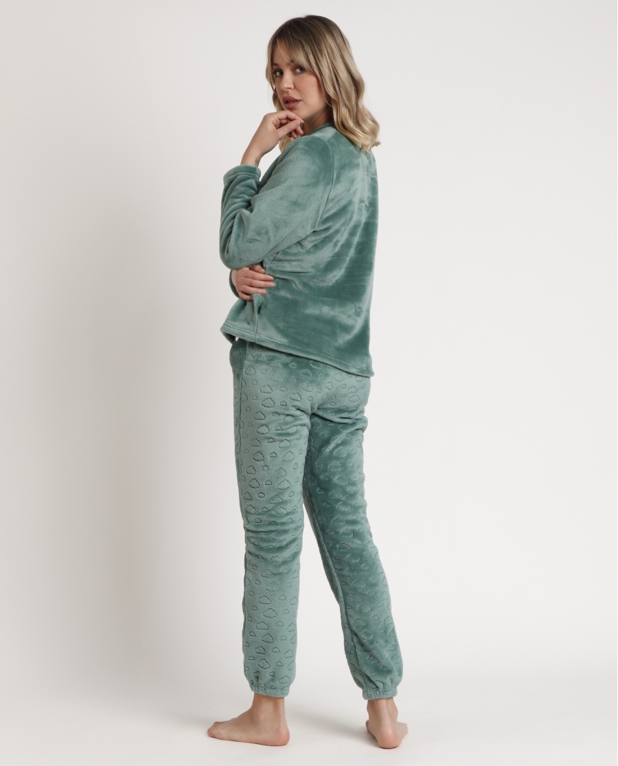 SANTORO GORJUSS Pijama Manga Larga Calentito Be Kind To The Planet para Mujer VERDE HOJA SANTORO GORJUSS Pijama Manga Larga Calentito Be Kind To The Planet para Mujer VERDE HOJA