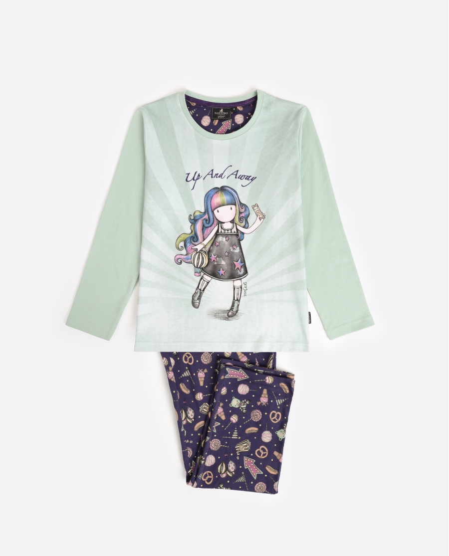 SANTORO GORJUSS Pijama Manga Larga Up and Away para Niña AQUA SANTORO GORJUSS Pijama Manga Larga Up and Away para Niña AQUA