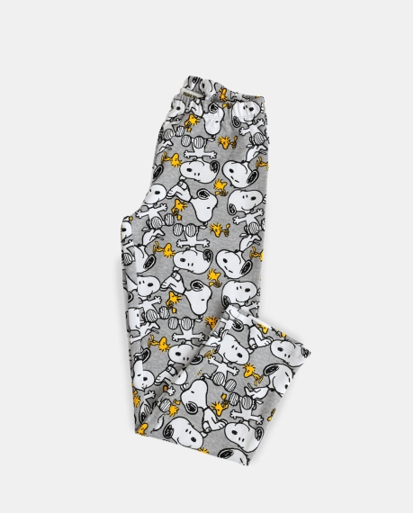PEANUTS Pijama Manga Larga Snoopy Funny para Niña GRIS JASPE 2