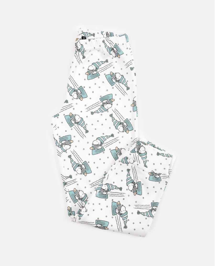 PEANUTS Pijama Manga Larga Let It Snow para Niña BEIGE