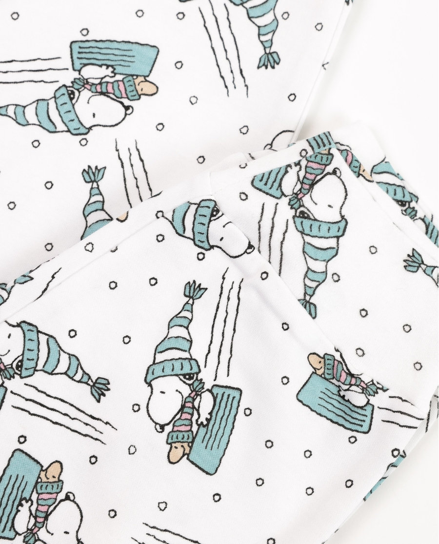 PEANUTS Pijama Manga Larga Let It Snow para Niña BEIGE