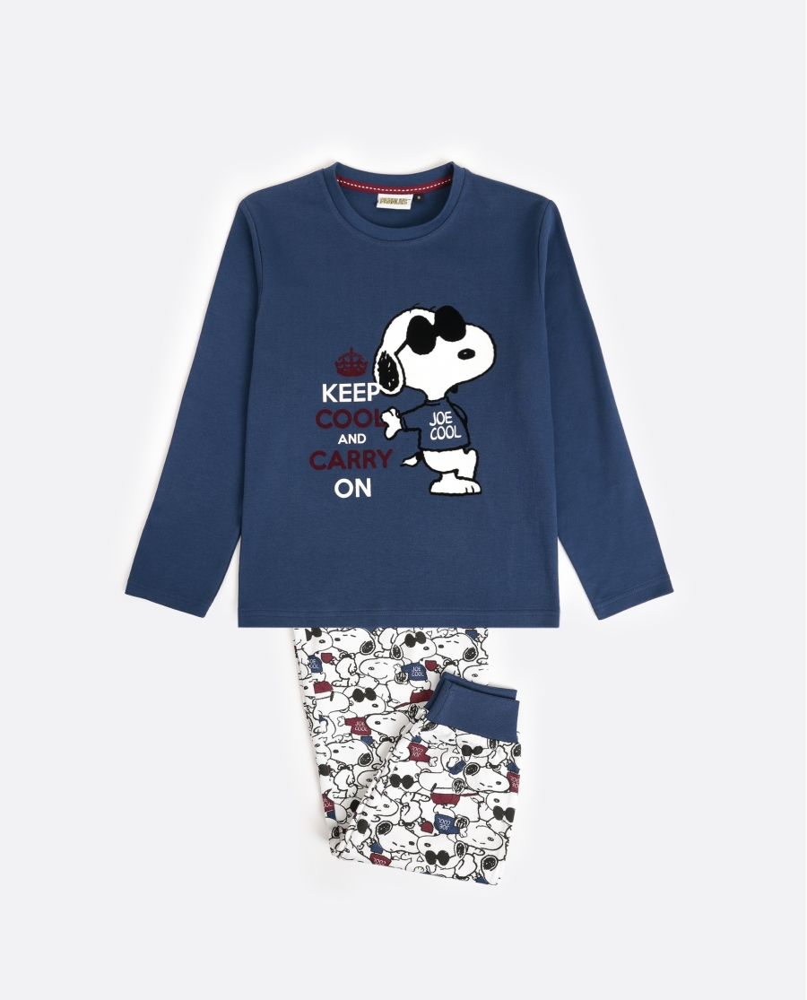PEANUTS Pijama Manga Larga Snoopy Cool para Niño MARINO PEANUTS Pijama Manga Larga Snoopy Cool para Niño MARINO
