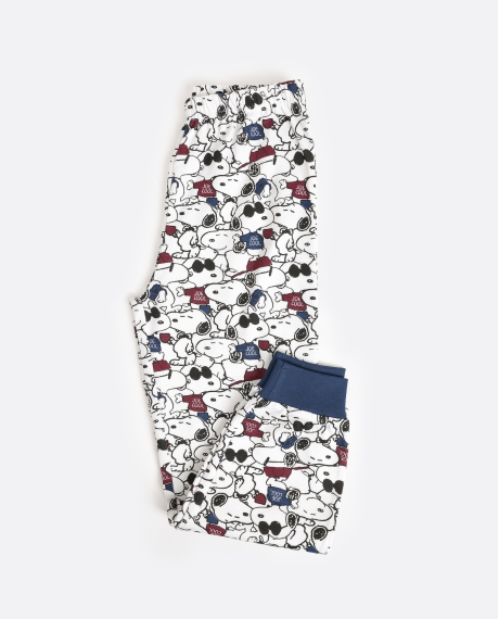PEANUTS Pijama Manga Larga Snoopy Cool para Niño MARINO 2