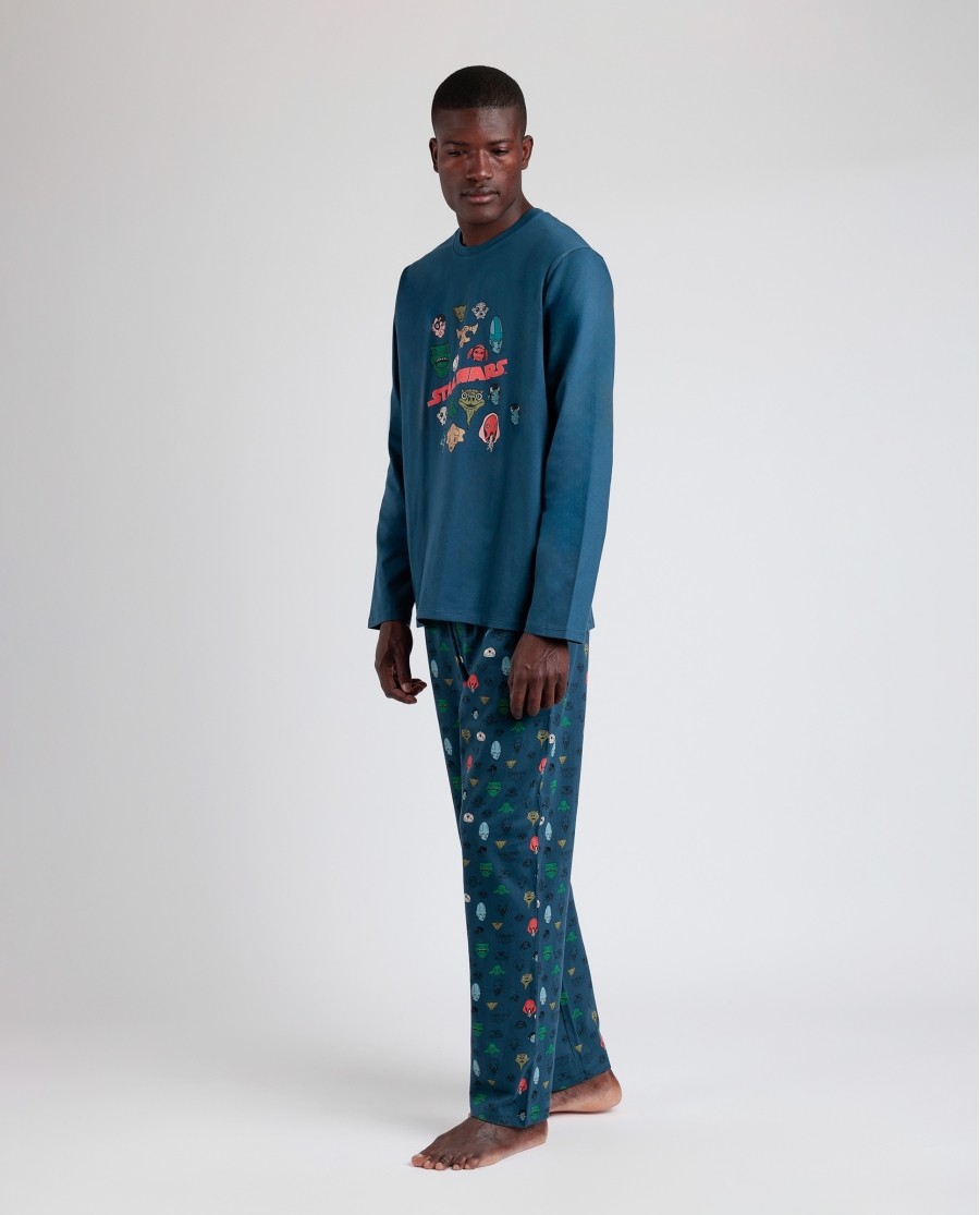 STAR WARS Pijama Manga Larga Alien Species para Hombre DENIM STAR WARS Pijama Manga Larga Alien Species para Hombre DENIM