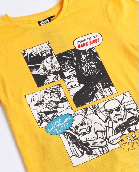 STAR WARS Pijama Manga Corta Summer Comic para Niño AMARILLO 2