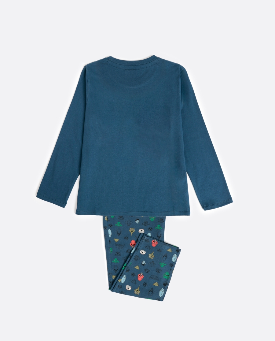 STAR WARS Pijama Manga Larga Alien Species para Niño DENIM
