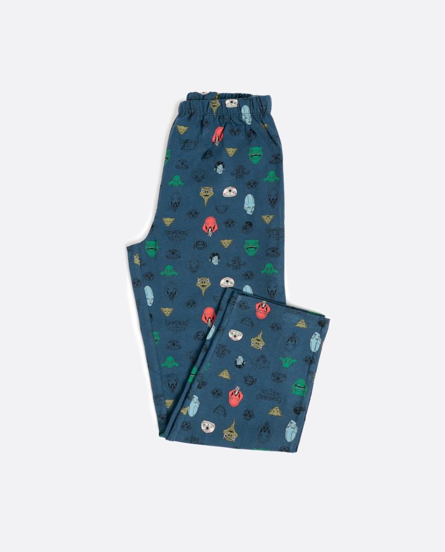 STAR WARS Pijama Manga Larga Alien Species para Niño DENIM