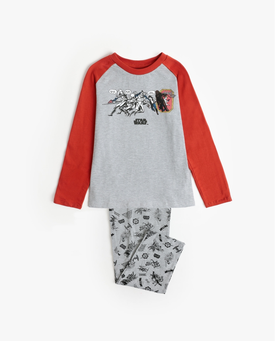 STAR WARS Pijama Manga Larga Gray Comic para Niño GRIS JASPE STAR WARS Pijama Manga Larga Gray Comic para Niño GRIS JASPE