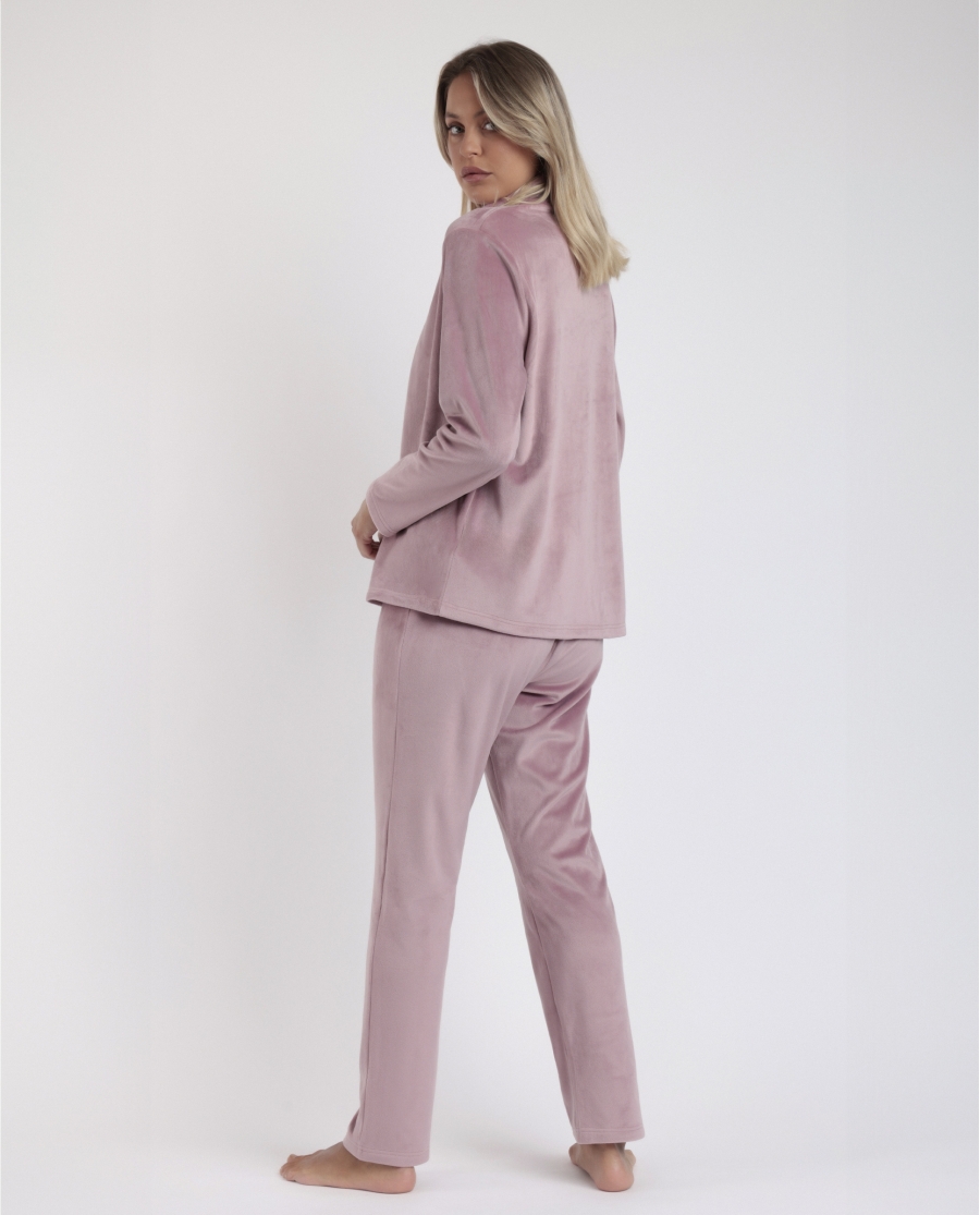 ADMAS LUXURY Pijama Manga Larga Velvet Tracksuit para Mujer PETALO