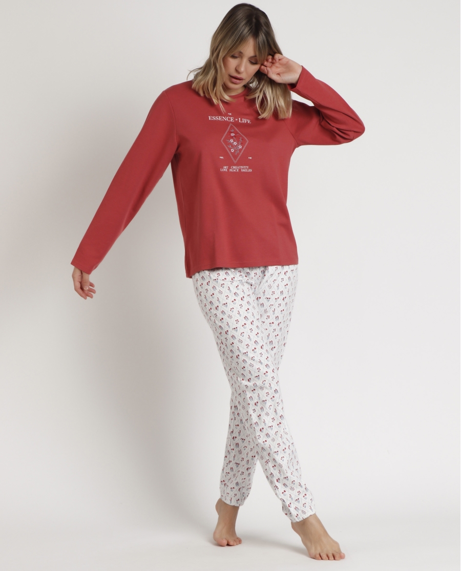 ADMAS GARDEN Pijama Manga Larga Essence Of Life para Mujer TEJA ADMAS GARDEN Pijama Manga Larga Essence Of Life para Mujer TEJA
