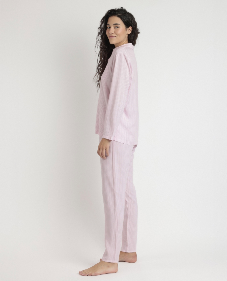 ADMAS CLASSIC Pijama Abierto Manga Larga Classic Spiga para Mujer ROSA ADMAS CLASSIC Pijama Abierto Manga Larga Classic Spiga para Mujer ROSA